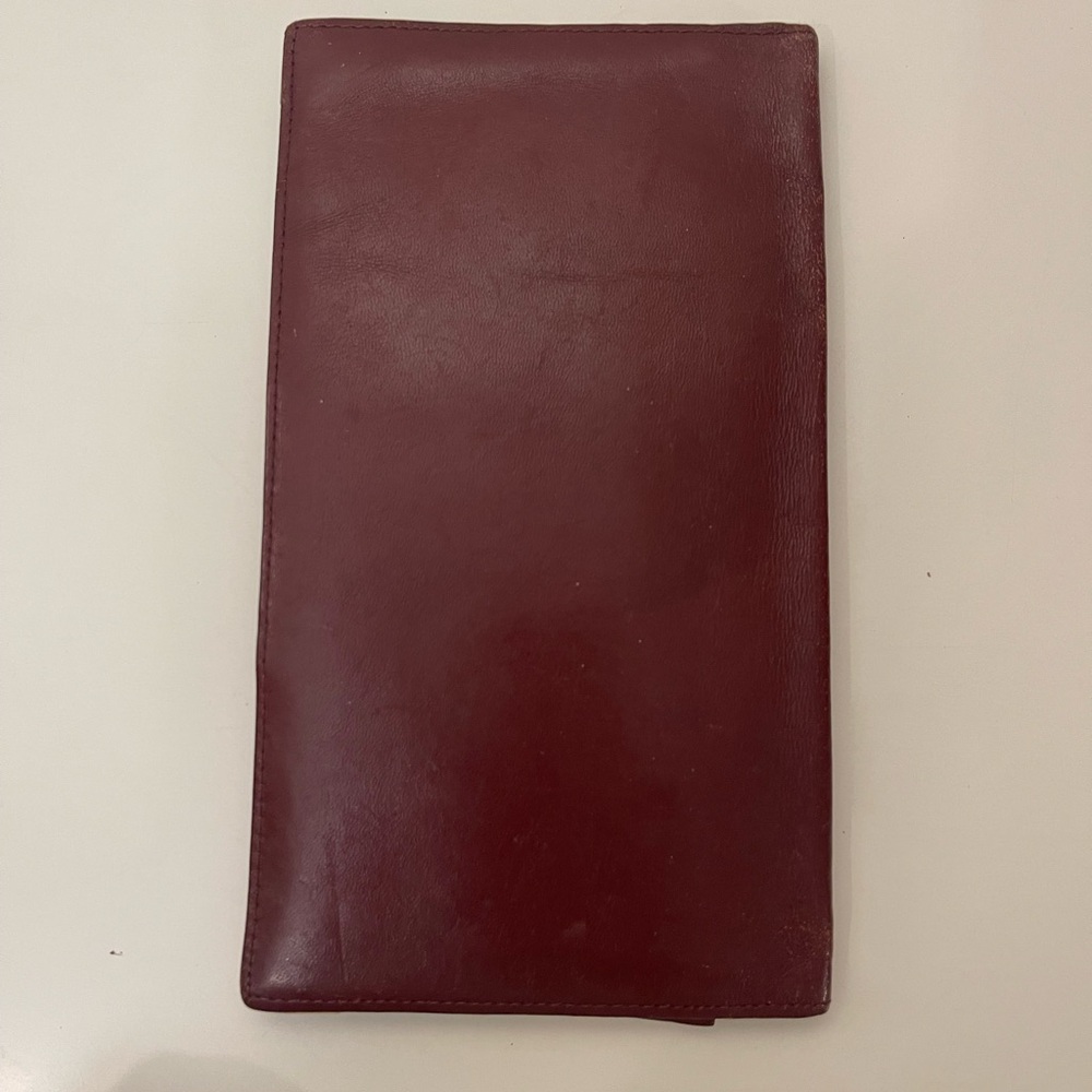 Cartier Burgundy Leather Card Holder with Gold Detail - Picture 2 of 14